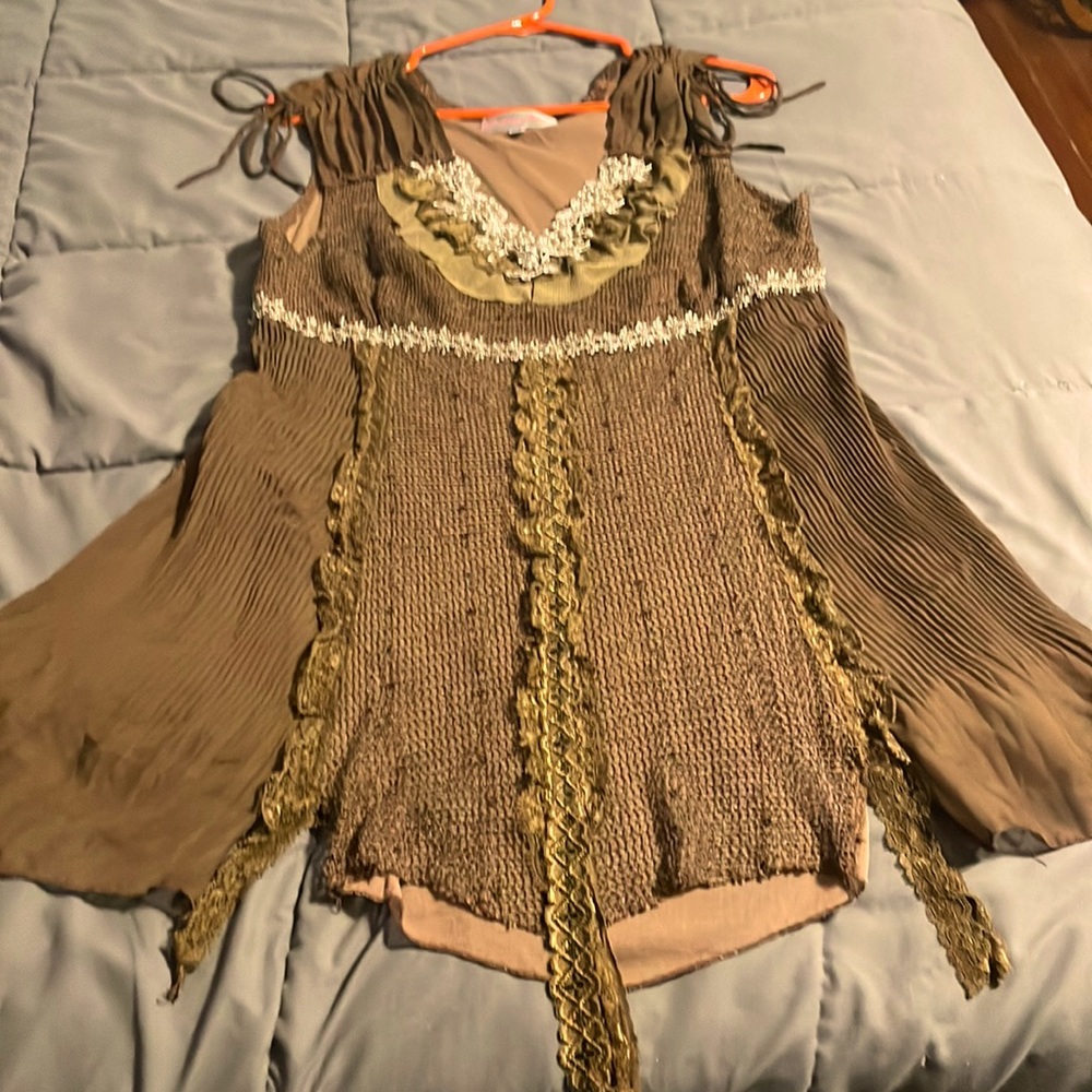 No sleeve Brown Top - Size Large - Pretty Angel